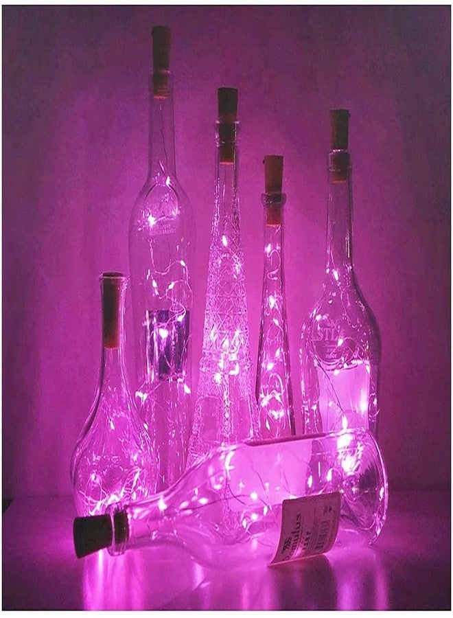 Lexton Cork Light | Bottle Light | Purple Copper String Light | Cork String Light | 6 Pieces | for Valentine's Day, Room décor, Birthdays, Party,Diwali - Image 3